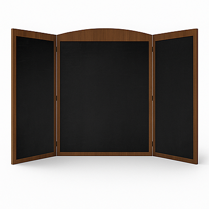 Фотозона меловая в раме "Книжка Лого" 2200x3000 мм, складная 2200x3000 мм. Транспортный чёрный