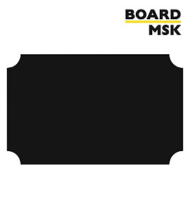 Фигурная меловая доска "Модель-1" 490x800 мм. Транспортный чёрный