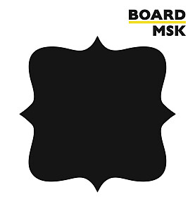 Фигурная меловая доска "Модель-6" 600x600 мм. Транспортный чёрный