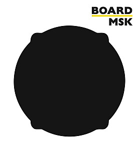 Фигурная меловая доска "Модель-10" 600x600 мм. Транспортный чёрный