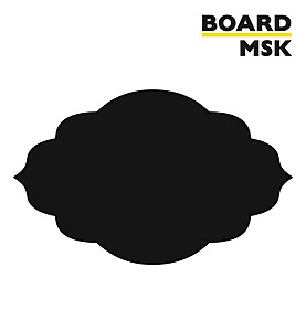 Фигурная меловая доска "Модель-19" 370x600 мм. Транспортный чёрный