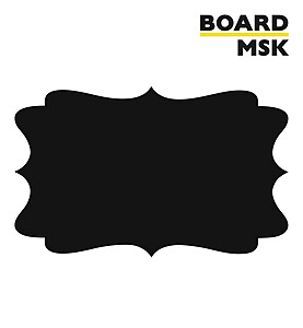 Фигурная меловая доска "Модель-21" 250x400 мм. Транспортный чёрный