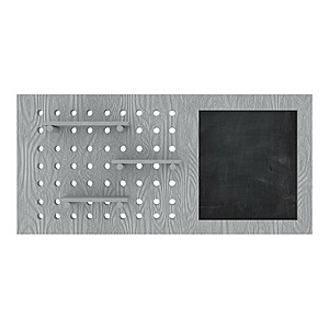 Полка настенная комбинированная с меловой поверхностью 400x800 мм. Светло-серый