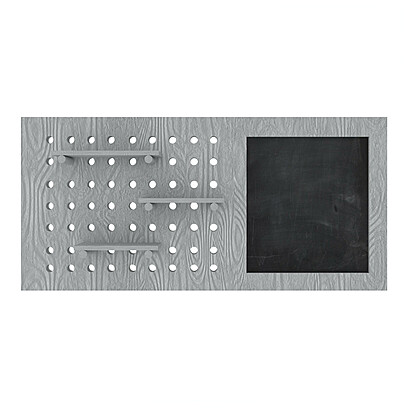 Полка настенная комбинированная с меловой поверхностью 600x1200 мм. Светло-серый