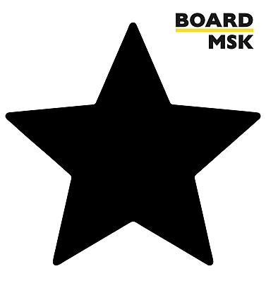 Фигурная меловая доска "Звезда" 400x400 мм. Транспортный чёрный