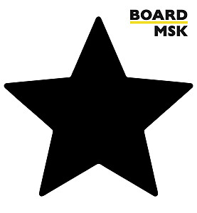 Фигурная меловая доска "Звезда" 600x600 мм Транспортный чёрный