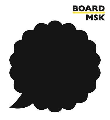 Фигурная меловая доска "Диалог-6" 400x400 мм. Транспортный чёрный