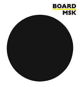 Фигурная меловая доска "Круг" 800x800 мм Транспортный чёрный