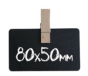 Меловой ценник на прищепке 80x50 мм. Транспортный чёрный