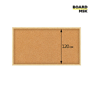 Пробковая доска в рамке 1200 мм ширина 1200x1200 мм Жёлто-серый